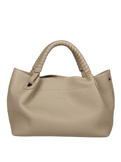 Visonà Leather Handbag In Gray