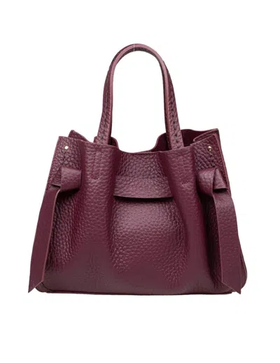 Visonà Visona' Leather Handbag In Red