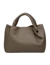 Visonà Visona' Leather Handbag In Sand