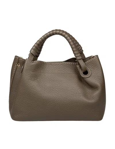 Visonà Visona' Leather Handbag In Sand