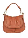 Visonà Leather Shoulder Bag In Orange