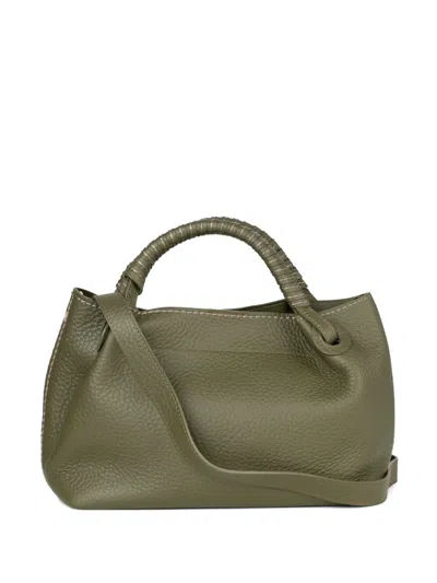 Visonà Medium Mia Braided-handle Tote Bag In Green