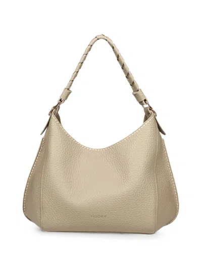 Visonà Mia Braided-handle Shoulder Bag In Blue