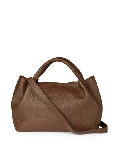 Visonà Mia Leather Tote Bag In Purple