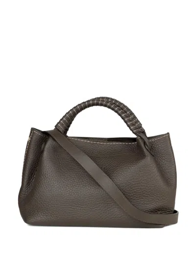 Visonà Mia Pebble-leather Tote Bag In Brown