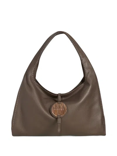 Visonà Positano Shoulder Bag In Gray