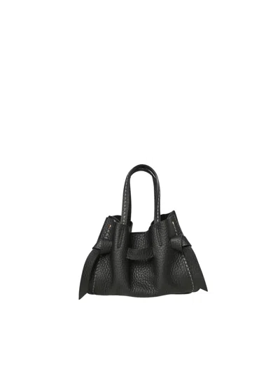 Visonà Small Vittorina Leather Tote Bag In Orange