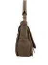 Visonà Sella Leather Shoulder Bag In Green