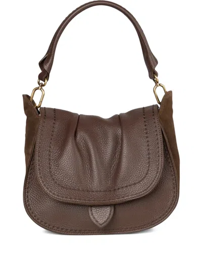 Visonà Sella Leather Tote Bag In Brown