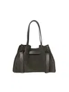 Visonà Camoscio Suede Handbag In Brown