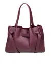 Visonà Visona' Sicily Leather Shopping Bag In The Small Size In Red