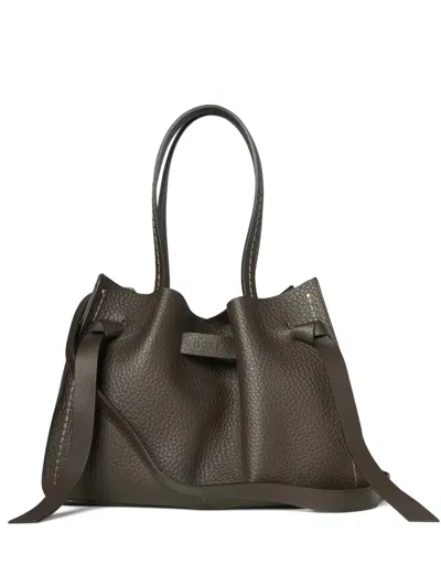 Visonà Small Vittoria Tote Bag In Brown