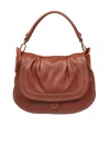 Visonà Leather Shoulder Bag In Orange