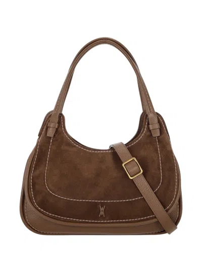 Visonà Visona Suede Bag In Marrone