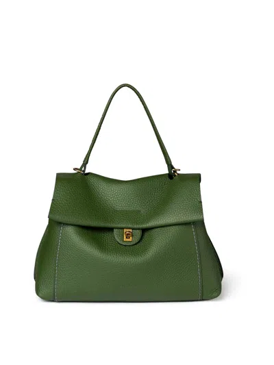 Visonà Vison Shoulder Bag Extra Large In Green