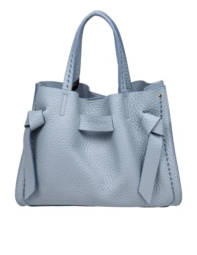 Visonà Visona ' Vittoria Handbag In Sky Color Leather In Blue