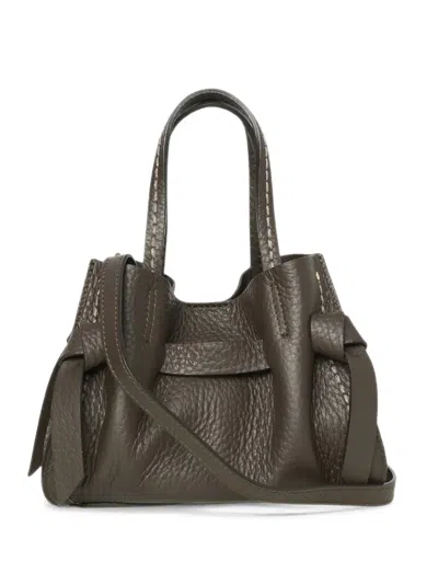 Visonà Vittorina Leather Tote Bag In Pink