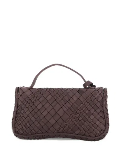 Visonà Woven Leather Shoulder Bag In Gray
