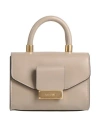 Visone Woman Handbag Khaki Size - Soft Leather In Beige