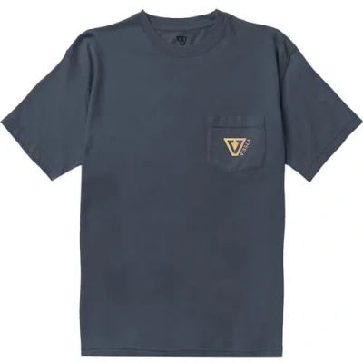 Vissla Established Premium Organic Pocket T-shirt In Blue