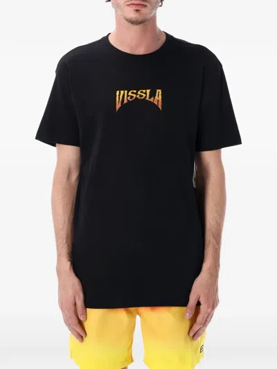 Vissla Firing Sesh Graphic-print T-shirt In Black