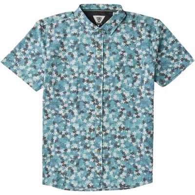 Vissla Jungalo Hybrid Eco Short-sleeve Shirt In Maui Blue