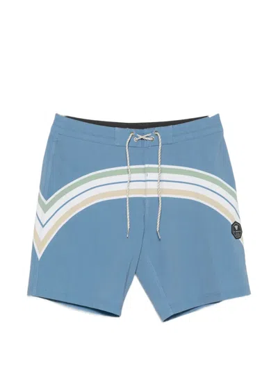 Vissla Latitude Striped Swim Shorts In Blue