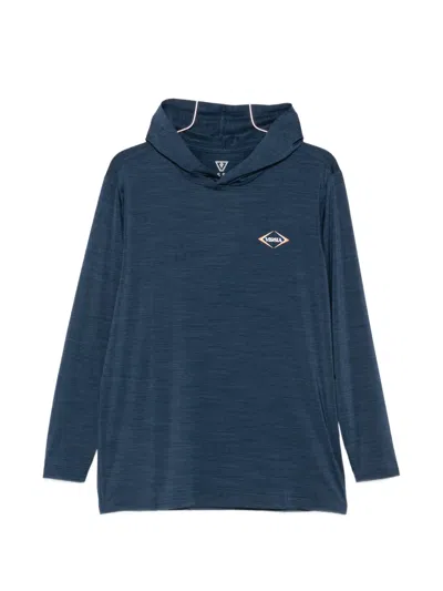 Vissla Logo-print Hooded T-shirt In Blue