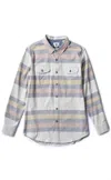 Vissla Men's Central Coast Flannel Shirt In Bone In Multi