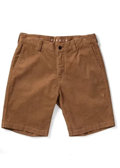 Vissla Men's Creators Port Cord Short In Kangaroo In Brown