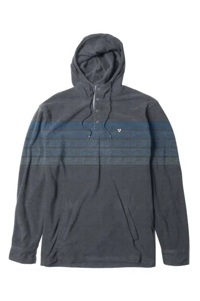 Vissla Men's Eco-zy Popover Hoodie In Grey In Blue