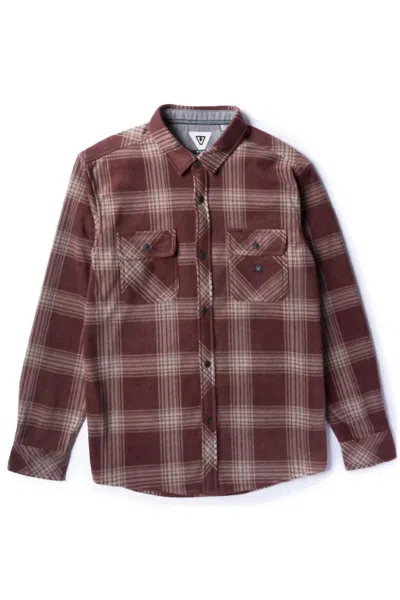 Vissla Men's Eco-friendly Polar Flannel Shirt In Fired Brick In Brown