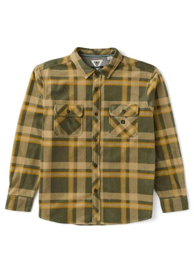 Vissla Men's Eco-zy Long Sleeve Polar Flannel Shirt In Surplus In Multi
