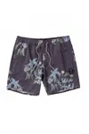 Vissla Men's Hibiscus Haze Boardies In Phantom In Gray