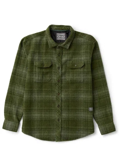 Vissla Men's Mind Games Eco Flannel Shirt In Ranger In Green