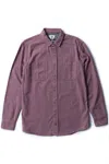 Vissla Men's Shaper Eco Flannel Shirt In Fig In Pink