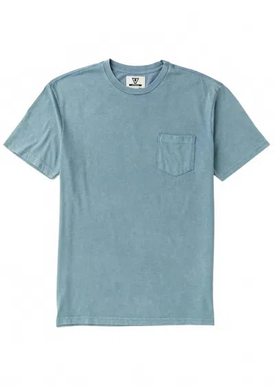 Vissla Men's Solid Sets Cosmic Wash Short Sleeve Pocket Tee In Blue Haze