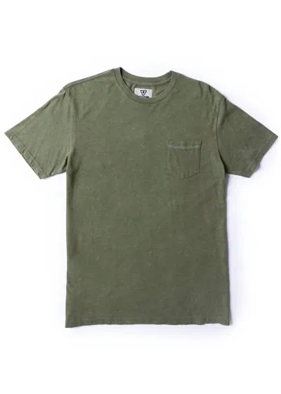 Vissla Men's Solid Sets Cosmic Wash Short Sleeve Pocket Tee In Rifle In Green