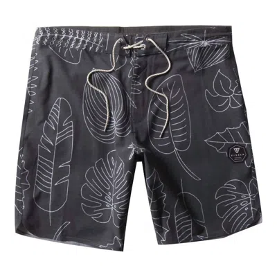 Vissla Men's Tropical Pleasures Boardshort 18.5" In Black In Grey