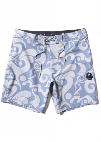 Vissla Men's Tulum Town 17.5" Boardshort In Royal Wash In Animal Print