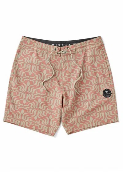Vissla Men's Zanzibar Board Shorts In Beige In Orange
