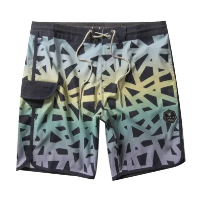 Vissla Mens Fever Fiber 18.5" Boardshort In Multi In Green