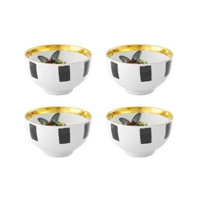 Vista Alegre 11.29 Oz. Rice Bowl In Black;white