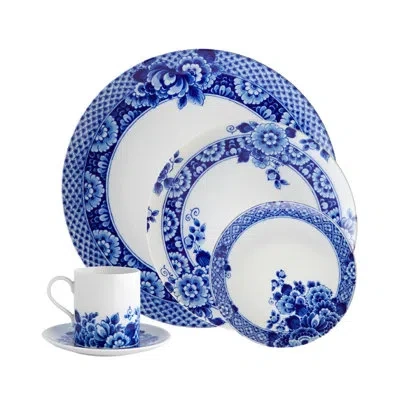 Vista Alegre 20 Piece Dinnerware Set Service For 4 In Blue;white
