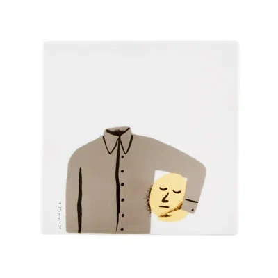 Vista Alegre 2i - Ilustradores Internacionais - Square Plate By André Letria In Brown,yellow
