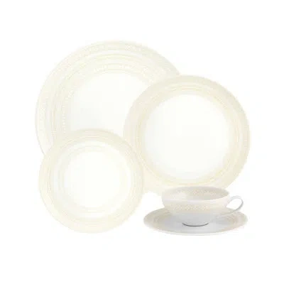 Vista Alegre 5 Piece Place Setting Set, Service For 1 In White;ivory