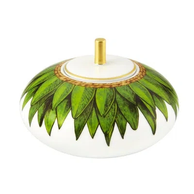 Vista Alegre Amazōnia 12 Oz. Sugar Bowl With Lid In White;green;yellow;orange