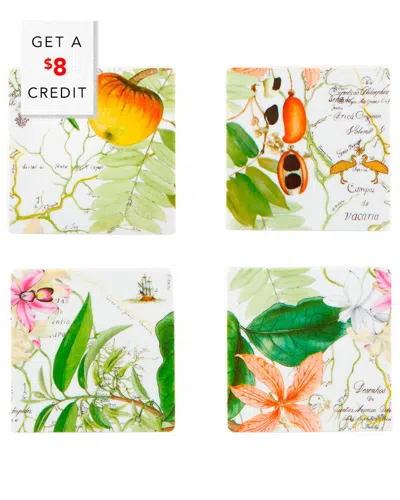 Vista Alegre Amazonia Coasters (set Of 4) With $8 Credit In Multi