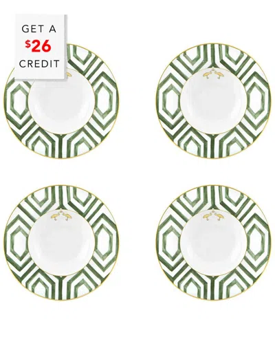 Vista Alegre Amazonia Soup Plates (set Of 4) With $26 Credit In Multi