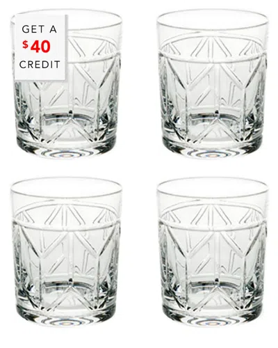 Vista Alegre Avenue Old Fashion Glasses (set Of 4) With $40  Credit In White
